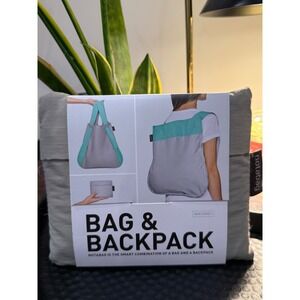 New notabag Mint Grey Bag Backpack Combo Tote Convertible Reusable German
